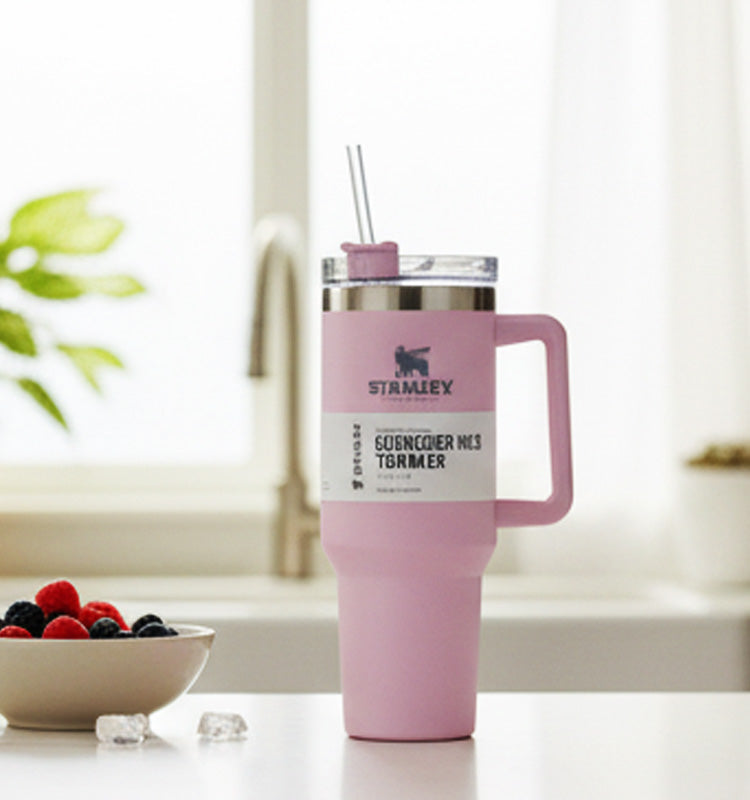 Stainless Steel Tumbler with Straw 40oz