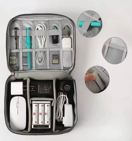 Portable Travel Tech Organizer Pouch