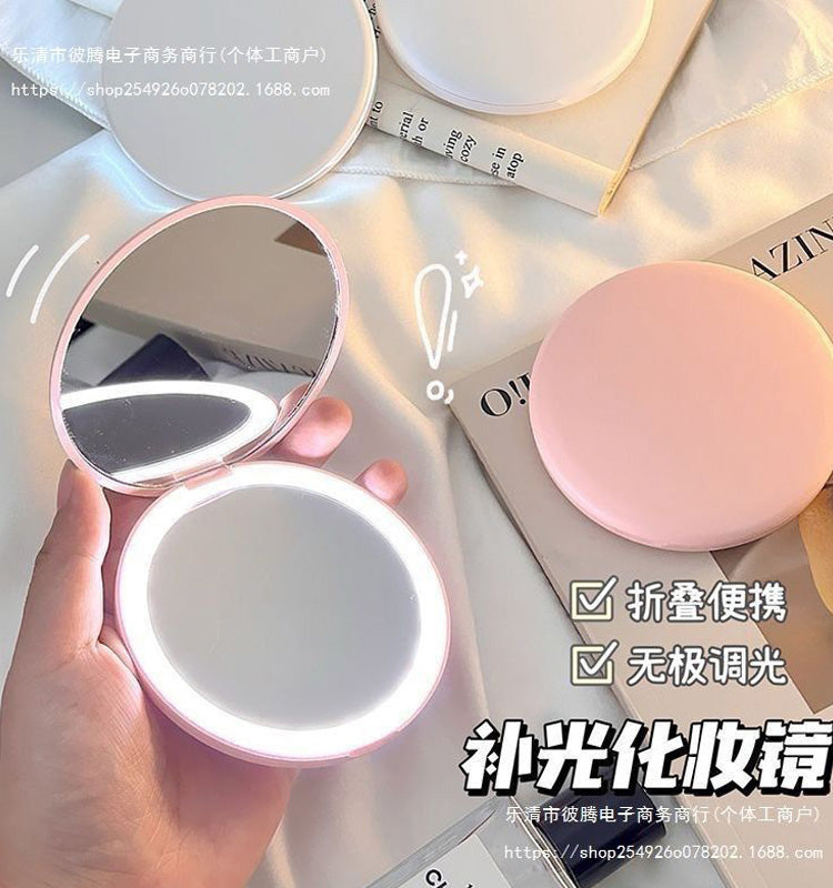 LED Pocket Mirror Rechargeable Light