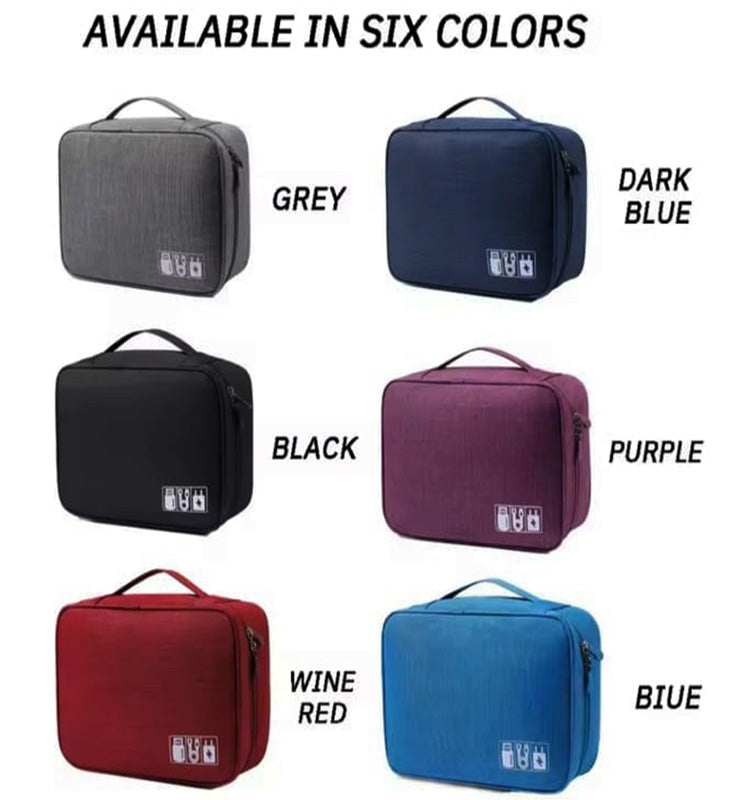 Portable Travel Tech Organizer Pouch