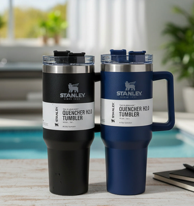 Stainless Steel Tumbler with Straw 40oz