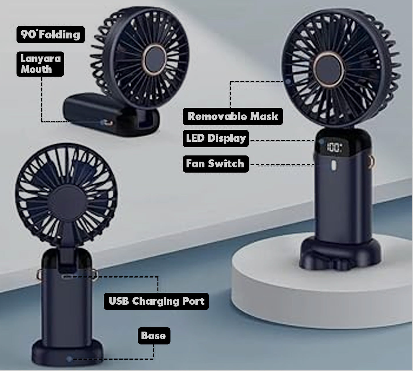 5 IN 1 PORTABLE MINI COOLING FAN